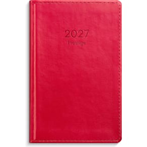 Burde Kalender Prestige 2027 konstläder röd