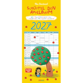 Familienkalender SÜDWEST Apfelbaum 2026, 22,4 x 48,5 cm, Spiral,