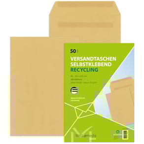 Versandtasche Mailmedia, B4, selbstklebend, 110 g/m², braun