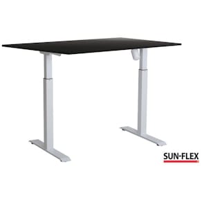 Bord SUN-FLEX II höj/sänk 160x80 vit/sva