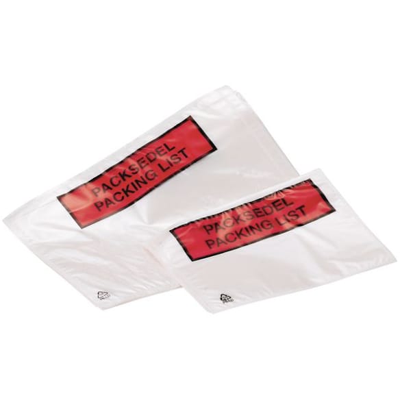 Pakkseddelpose C6 175x132mm trykk (1000)