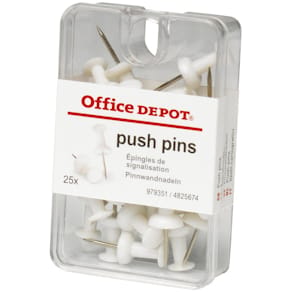 Kartnålar Push-pin vit 25 st/fp