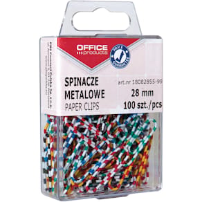 Papierklemmen Office Products Zebra, 28 mm, gestreept