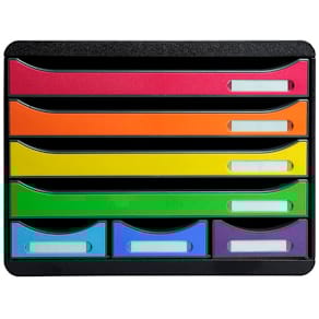 Schubladenbox Exacompta Store-Box, 7 Schubladen, Harlekin