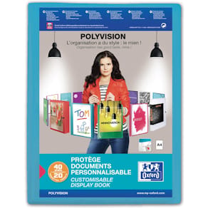 Presentatiealbum Oxford Polyvision, personaliseerbaar, A4, blauw