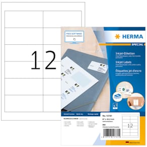 Inkjetetiketten HERMA, 97 x 42,3 mm, weiß