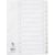 Tabbladen Q-CONNECT A4, PP, 11-gaatsperforatie, met indexblad, 1-