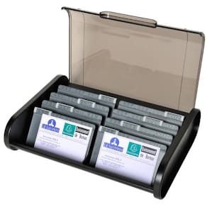 Visittkortholder EXACOMPTA 400 kort sort