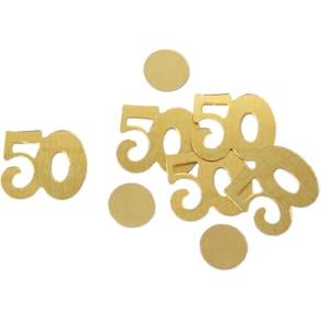 Konfetti Zahl 50, gold