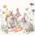 Serviette Ambiente Caroot, 33x33 cm, 3-lagig
