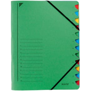 Ordnungsmappe Leitz, A4, 12 Fächer, grün