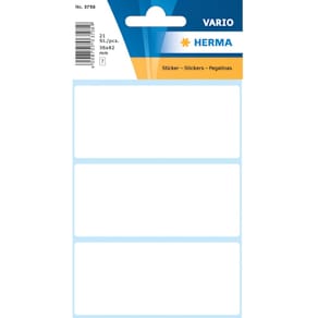 Vielzweck-Etiketten HERMA, 36 x 82 mm, 21 Stück, weiß