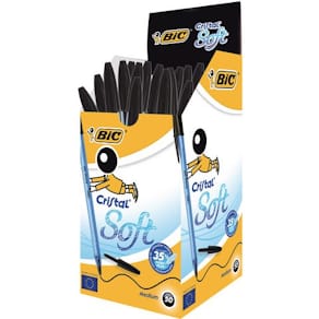 Bläckkulpenna BIC Cristal Soft Bold Svart, 1.2mm, 50/fp