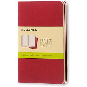 Cahier Journal Olinjerad Pocket Röd 3-Pack