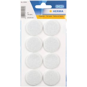 Filzgleiter HERMA Vario, weiß, Ø 28 mm, 8 Stück