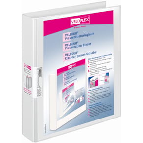 Präsentationsringbuch VELOFLEX VELODUR, A4, 2-Ring, 30 mm, weiß