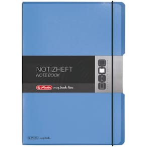 Notizheft Herlitz, A4, 2x40 Blatt kariert/liniert, blau