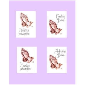 Trauerkarte, sortiert