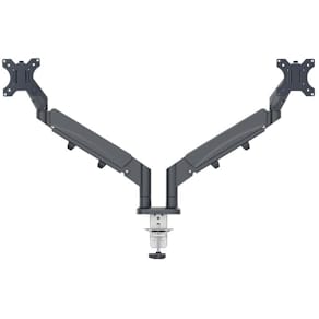 Dobbelt skærmarm Leitz pladsbesparende, mørkegrå