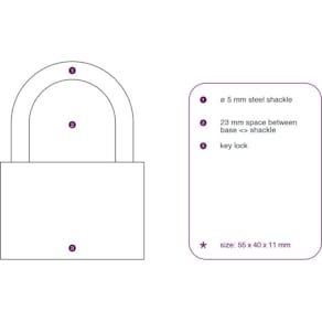 Hänglås PAVO Padlock Light 40mm