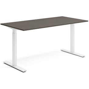 Skrivbord el 160x80 cm Mörk ask/Vit