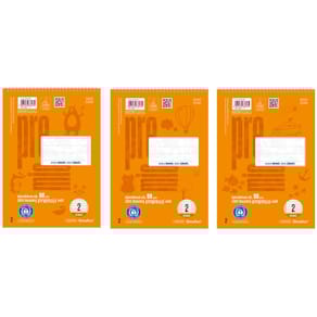 Spiralblock Staufen Premio, A5, 40 Blatt, 4/4/4 lin., orange