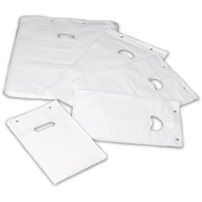 Bæreposer 30 µm LDPE, udstansede hanke, 245x410 mm, 1000 stk