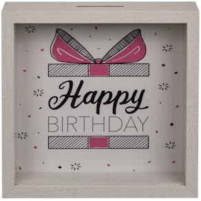 Spardose OUT OF THE BLUE, Holz, Geburtstag