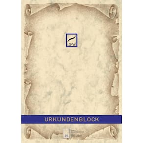 Urkundenblock DFW, A4, chamois