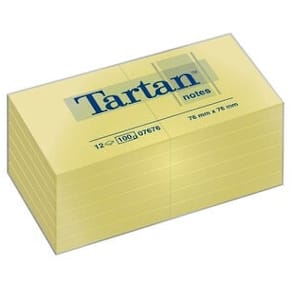 Tartan Notisar 76x76 gul