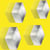 Magnete Sigel Neodym Cube, 4 Stück, silber