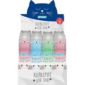 Klebestift Stylex Magic, Katzendesign, 15 g, sortiert (24 Stück)