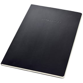 Notizblock Conceptum, A4, liniert, schwarz
