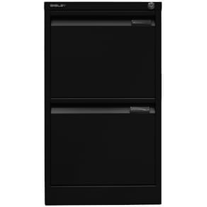 Hängeregistraturschrank Bisley, 2 Schubladen, schwarz