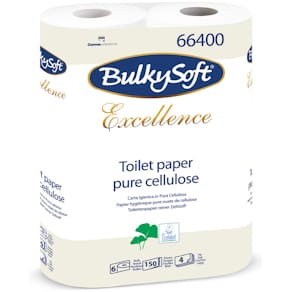 Toiletpapir BulkySoft Excellence 4-lag hvid 20,25 m, 60 ruller