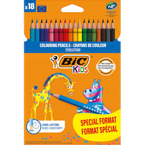 Kleurpotloden Bic Kids Evolution, blister van 14 + 4 gratis
