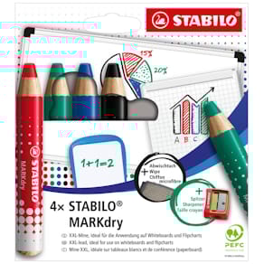 Whiteboardmarker-Etui STABILO MARKdry, 4+2 St.