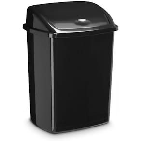 Papperskorg CEP svänglock 50L svart