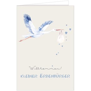 Glückwunschkarte Freudiges Ereignis, blau