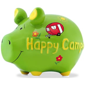 Spardose KCG Happy Camper, Schwein, klein