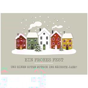 Weihnachtspostkarte HANRA D.T. Winterdorf