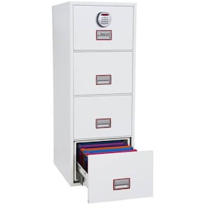 Hängeregistraturschrank PHÖNIX SAFE FS2254E, 4 Schubladen, weiß