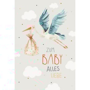 Grußkarte zur Geburt Freudiges Ereignis, 5er-Set, 11,5x17 cm