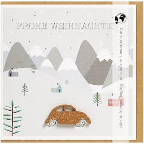 Weihnachtskarte PERLEBERG Moments Collection, Kork, bunt, inkl. H