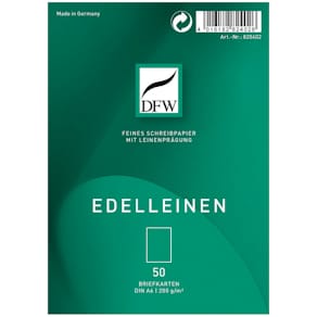 Briefkarte DFW Edelleinen, A6, 50 Stück
