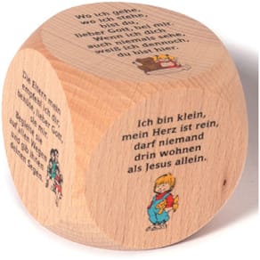 Gebetswürfel, bunt, 4,9 cm