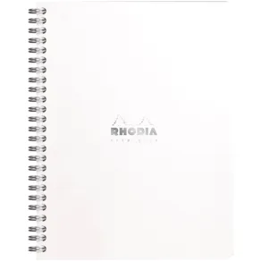 Rhodia NoteBook wire white A5+ squared