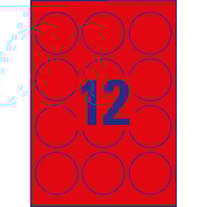 Laseretiketten Avery Zweckform Ink-Print, neonrot