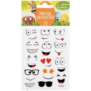 Dekosticker Oster Freche Gesichter, sort