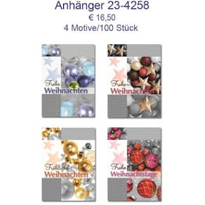 Weihnachtsanhänger sortiert